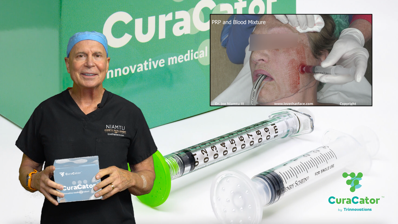Load video: Video of Dr. Joe Niamtu reviewing the CuraCator™ medical device for PRP treatments and post-op treatments